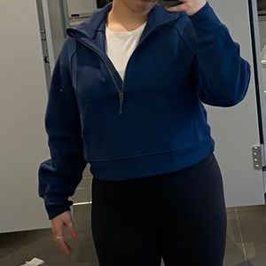 Lululemon Half Zip Scuba in color True Navy